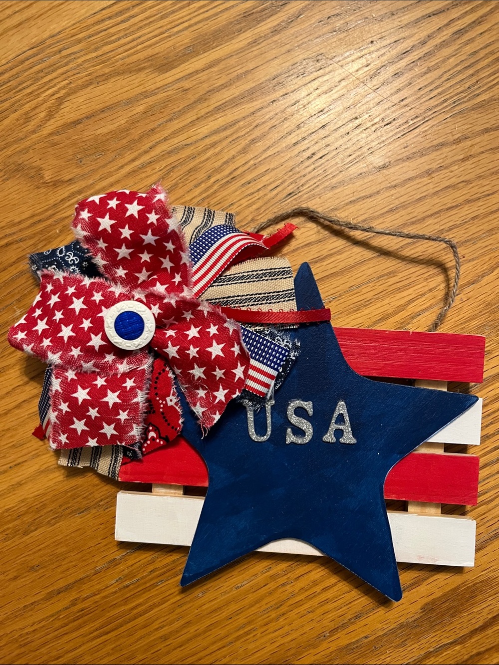 Patriotic USA Star Hanging Décor - Red White Blue